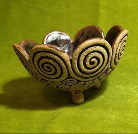 Listing 2 of 6 for Pottery spirals trinket dish