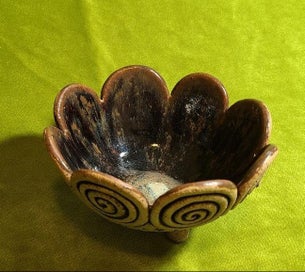 Listing 3 of 6 for Pottery spirals trinket dish
