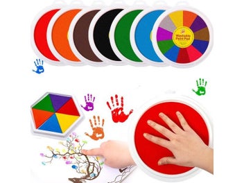 Listing 3 of 10 for Non-Toxic Washable Baby Footprint Imprint Kit With Ink Pads