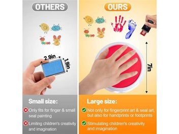 Listing 5 of 10 for Non-Toxic Washable Baby Footprint Imprint Kit With Ink Pads