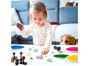 Listing 6 of 10 for Non-Toxic Washable Baby Footprint Imprint Kit With Ink Pads