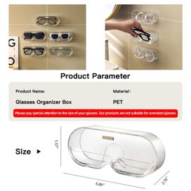 Listing 3 of 6 for 6Pack Clear Sunglasses Organizer, Wall Mounted Glasses Holder, Table Stand Ey