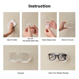 Listing 6 of 6 for 6Pack Clear Sunglasses Organizer, Wall Mounted Glasses Holder, Table Stand Ey
