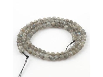 Listing 6 of 10 for Natural Gray Labradorite Faceted Beads For Jewelry DIY 15'' 2/3/4mm