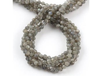 Listing 7 of 10 for Natural Gray Labradorite Faceted Beads For Jewelry DIY 15'' 2/3/4mm