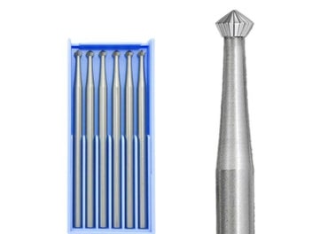 Listing 2 of 6 for 90° Steel Hart Bur Bearing Cutter For Jewelry Stone Setting 6pcs/Box