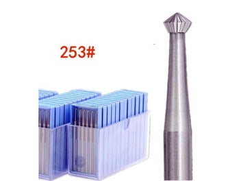 Listing 3 of 6 for 90° Steel Hart Bur Bearing Cutter For Jewelry Stone Setting 6pcs/Box