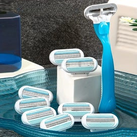Listing 3 of 10 for Manual Razor With 3-Layer Stainless Blades Portable Design Dry/Wet Use
