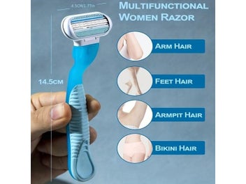 Listing 4 of 10 for Manual Razor With 3-Layer Stainless Blades Portable Design Dry/Wet Use
