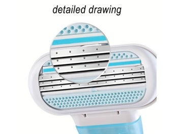 Listing 6 of 10 for Manual Razor With 3-Layer Stainless Blades Portable Design Dry/Wet Use