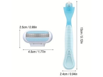 Listing 7 of 10 for Manual Razor With 3-Layer Stainless Blades Portable Design Dry/Wet Use