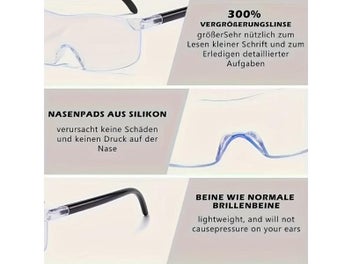 Listing 4 of 8 for Wearable 3X Magnifying Glasses For Reading Craft Repair