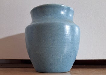 Listing 3 of 6 for OSWALD STEPHENS DUCK EGG BLUE SMALL VASE *A FOUNDING FATHER OF NZ POTTERY