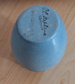 Listing 5 of 6 for OSWALD STEPHENS DUCK EGG BLUE SMALL VASE *A FOUNDING FATHER OF NZ POTTERY