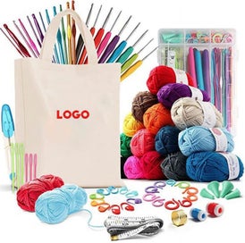 Listing 1 of 5 for Crochet Set Kit with Crochet Hooks Yarn Set 73 Piece - Premium Bundle Include