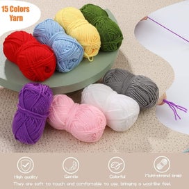 Listing 3 of 5 for Crochet Set Kit with Crochet Hooks Yarn Set 73 Piece - Premium Bundle Include