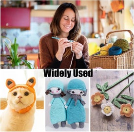Listing 4 of 5 for Crochet Set Kit with Crochet Hooks Yarn Set 73 Piece - Premium Bundle Include