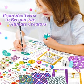 Listing 4 of 8 for DIY Journal Kit for Girls - 49pcs DIY Journal Set for Tween & Teen Girls, Scr