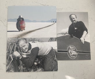 Listing 3 of 5 for # Burt Munro souvenir, George Begg tribute & H&J Smith (123 years) cards #