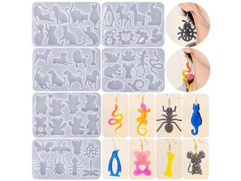 Listing 3 of 9 for DIY Pet Tag Resin Mold - Cat Bear Dog Shapes For Jewelry Craft