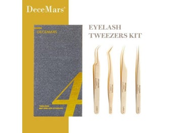 Listing 1 of 7 for Eyelash Extension Tweezers Kit For Precise Application