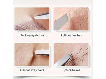 Listing 5 of 9 for Stainless Steel Precision Anti-Static Eyebrow Tweezers