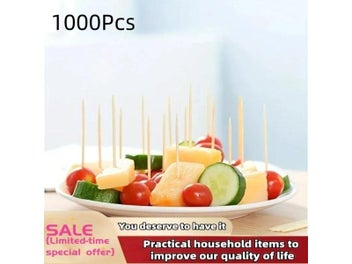 Listing 4 of 8 for 1000PCS Disposable Double Headed Bamboo Toothpicks For Kitchen Restaurant Hotel