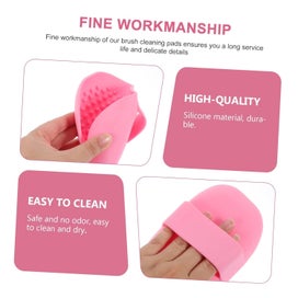 Listing 2 of 5 for Cleaning Tray Pink Cleaning Gloves Brush Cleaning Mat Cleaning Scrubber Makeu