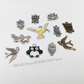 Listing 1 of 3 for BIRD CHARMS Humming Bird, Bird, Owl (per bag)
