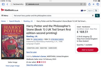 Listing 9 of 10 for Harry Potter; Philosopher’s Stone, Hardcover #3 Print, GB.
