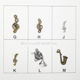 Listing 3 of 4 for MUSIC CHARMS Notes & Instruments (per bag)