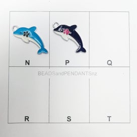 Listing 4 of 4 for SEA CREATURE CHARMS Dolphin, Seahorse, Fish, Shell, Starfish, Mermaid, Octopus