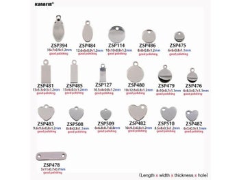 Listing 3 of 10 for Custom-made Laser Engraving Stainless Steel Jewelry Labels