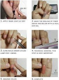 Listing 5 of 5 for Fiber Nail Connector 10 Pieces Fibernails Fiber Glass To Acrylic Nail Salon F