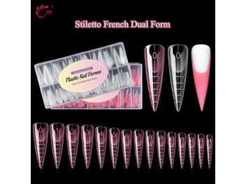 Listing 2 of 9 for 150pcs/box Dual Form Stiletto Acrylic Extension Gel Nail Molds