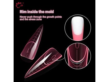 Listing 3 of 9 for 150pcs/box Dual Form Stiletto Acrylic Extension Gel Nail Molds