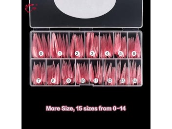 Listing 5 of 9 for 150pcs/box Dual Form Stiletto Acrylic Extension Gel Nail Molds