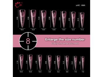 Listing 6 of 9 for 150pcs/box Dual Form Stiletto Acrylic Extension Gel Nail Molds