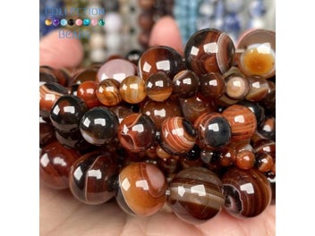 Listing 3 of 9 for Natural Red Agate Beads 4-12MM For Jewelry Making DIY Accessories