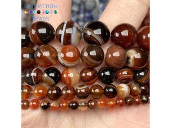 Listing 4 of 9 for Natural Red Agate Beads 4-12MM For Jewelry Making DIY Accessories