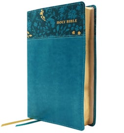 Listing 7 of 7 for NASB, Personal Size Bible, Large Print, Leathersoft, Teal, Red Letter