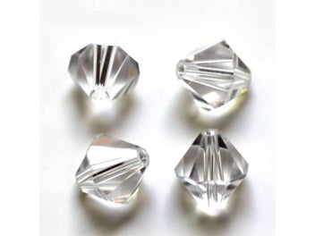 Listing 5 of 10 for 200pcs Shiny Bicone Glass Spacer Beads For Jewelry Making