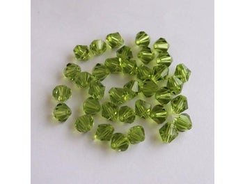 Listing 1 of 10 for 200pcs Shiny Bicone Glass Spacer Beads For Jewelry Making