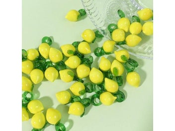 Listing 7 of 10 for 10Pc DIY Fruit Glass Beads Kit - Cherry Lemon Shaped For Jewelry