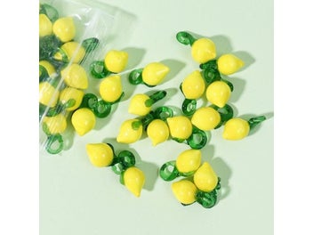 Listing 8 of 10 for 10Pc DIY Fruit Glass Beads Kit - Cherry Lemon Shaped For Jewelry