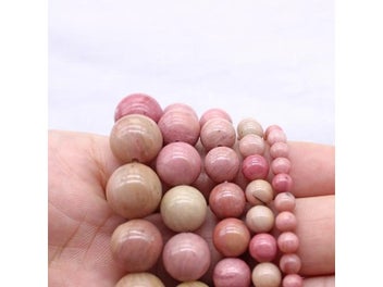 Listing 3 of 9 for Natural Rhodochrosite Beads 4mm-12mm For Jewelry Making