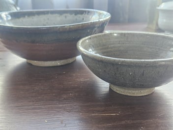 Listing 3 of 9 for Vintage Studio Pottery Bowls x2 – Stoneware – Mid-Century Style
