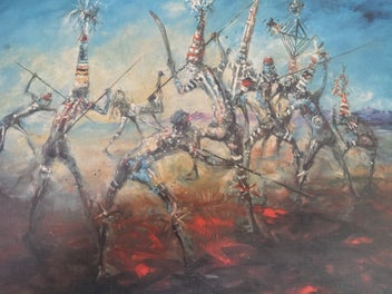Listing 2 of 5 for Framed Print "Corroboree of the Emu" - Hugh Sawrey