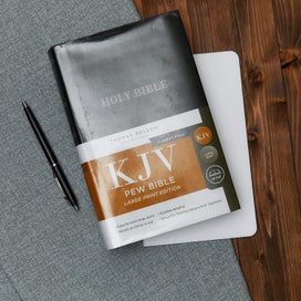 Listing 2 of 7 for KJV, Pew Bible, Large Print, Hardcover, Black, Red Letter Edition, Comfort