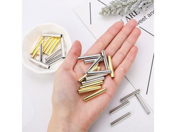 Listing 8 of 10 for 100pcs/lot Copper Metal Tube Beads For Jewelry Making